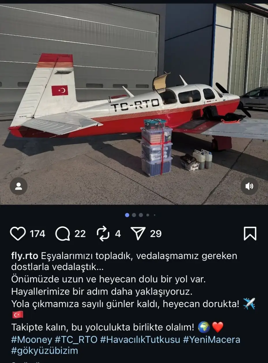 Pilotun son paylaşımı, "Uçağın kanadında değil, hayallerin tam ortasındayım" oldu