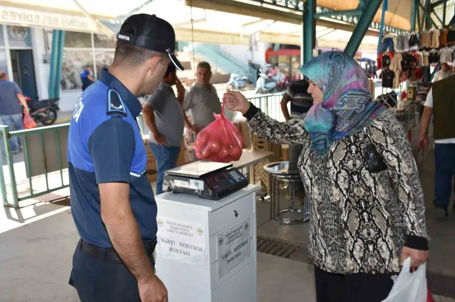 Pazar yerlerine "Tartı Kontrol Noktası" kuruldu