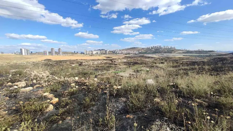 Ankara’da ekili arazideki yangın kontrol altına alındı