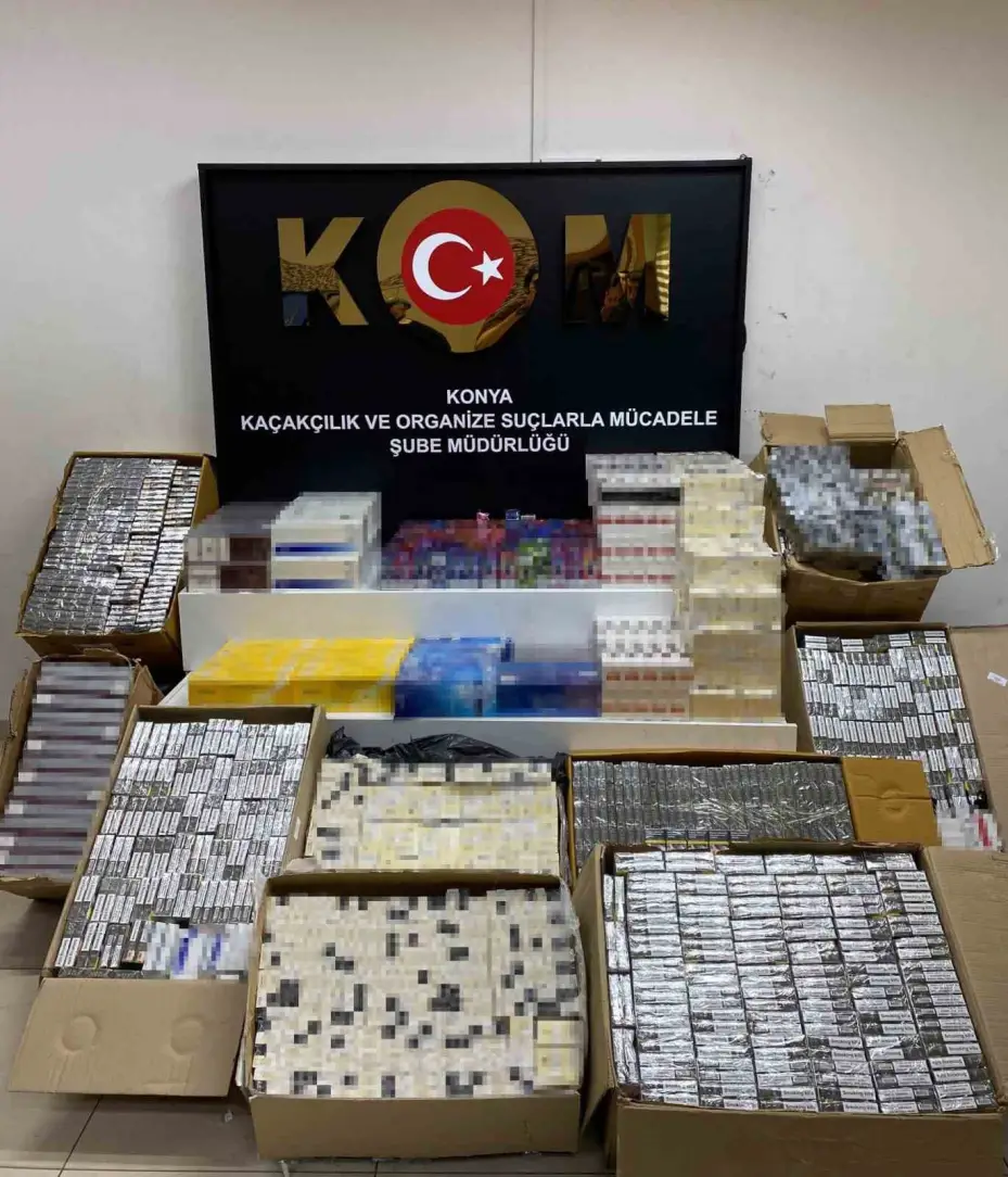 Konya’da silah ve kaçak sigara operasyonu