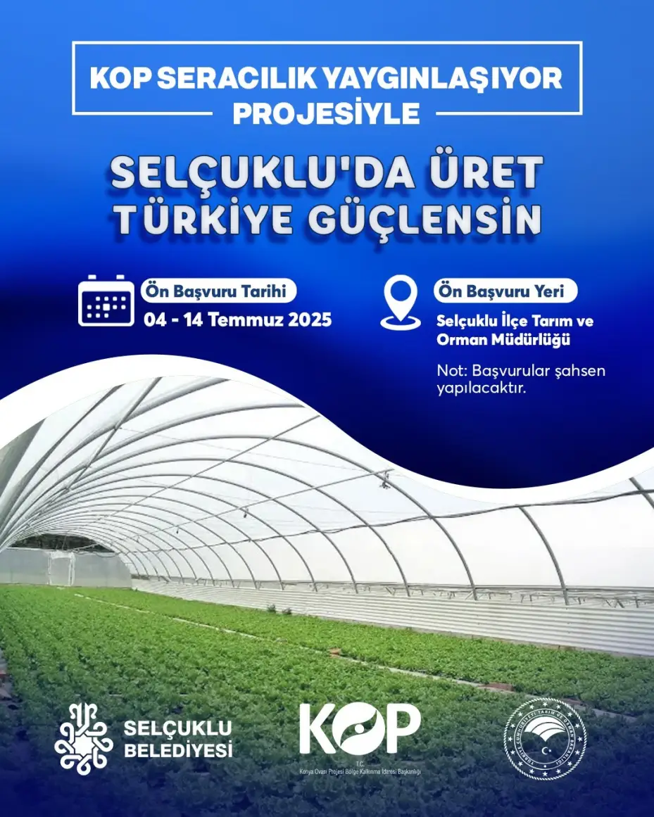 KOP seracılık yaygınlaşıyor projesine başvurular başladı