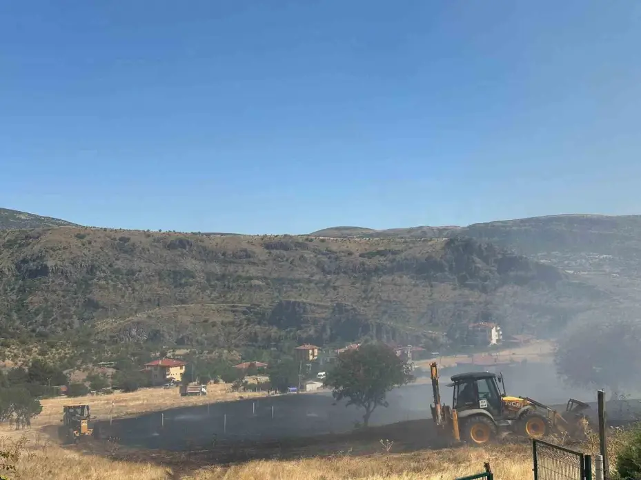 Ankara’da tarla yangını söndürüldü