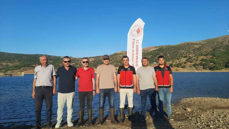 Bozkır’ın baraj ve göletleri yavru sazan balıkları ile buluştu