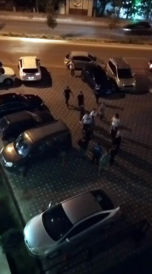 Park kavgası polis müdahalesi ile son buldu
