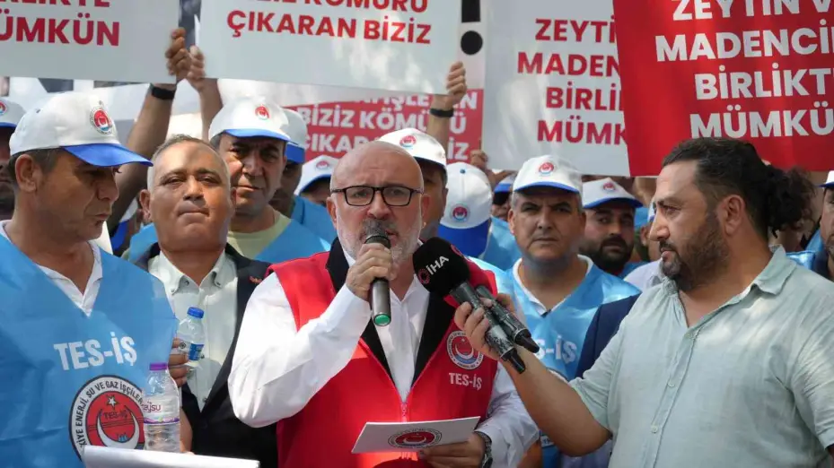 Milaslı muhtarlar ve TES-İŞ’ten Maden Yasası’na destek: "Köylerimiz ve zeytinlerimiz yok olmayacak"