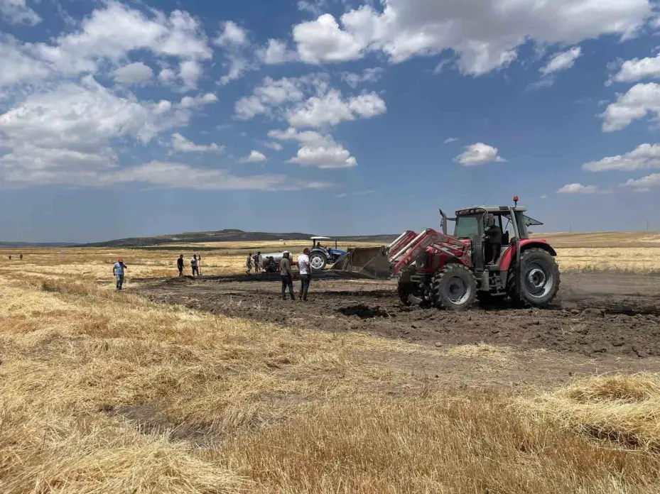 Kayseri Tomarza’da 2 günde 4 ekili arazide yangın çıktı