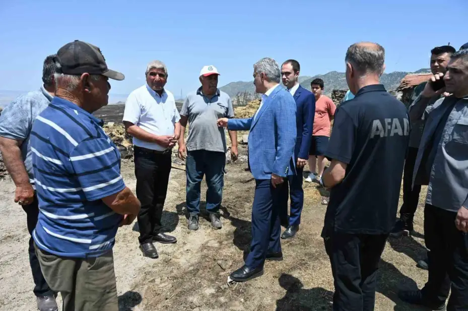Kırıkkale Valisi Makas yangın bölgesinde incelemelerde bulundu