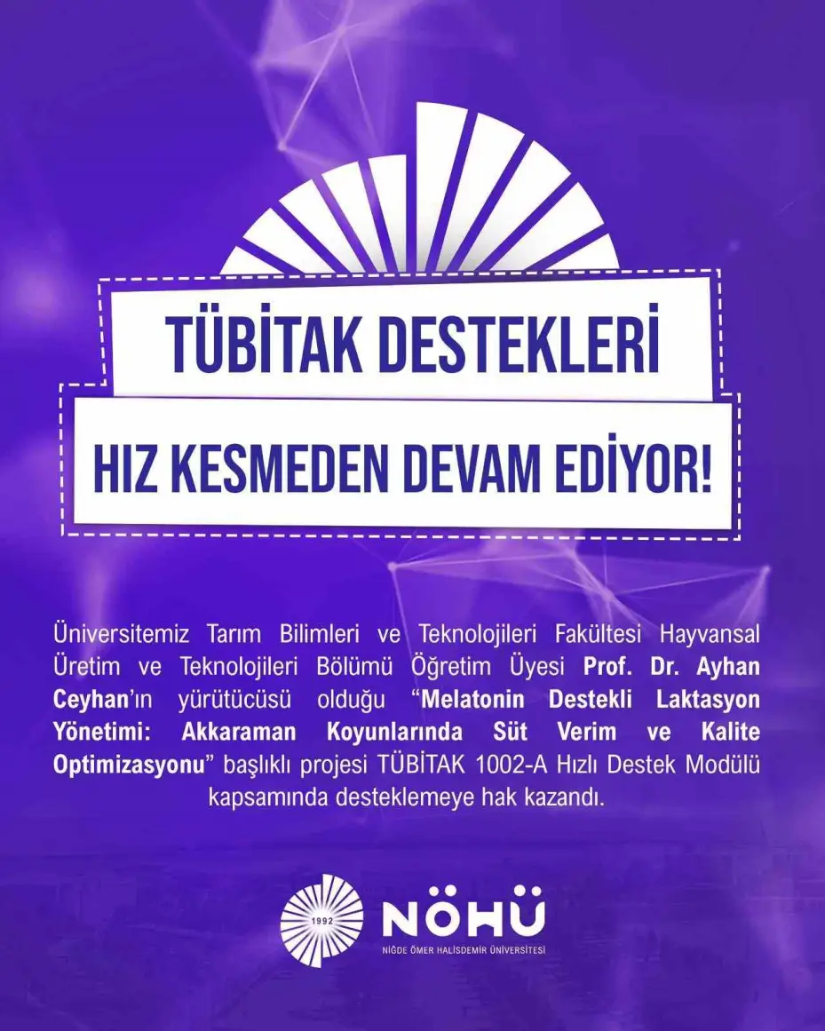 NÖHÜ’ye TÜBİTAK desteği hız kesmeden devam ediyor