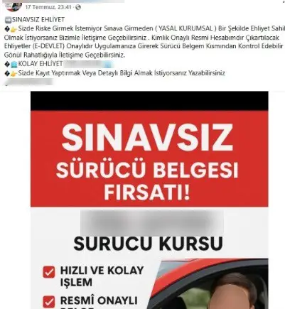 Pes dedirten ‘sınavsız ehliyet’ oyunlarına aldanmayın