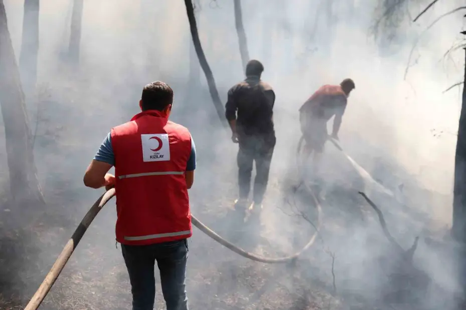 Türk Kızılay’dan orman yangını olan bölgelere yardım