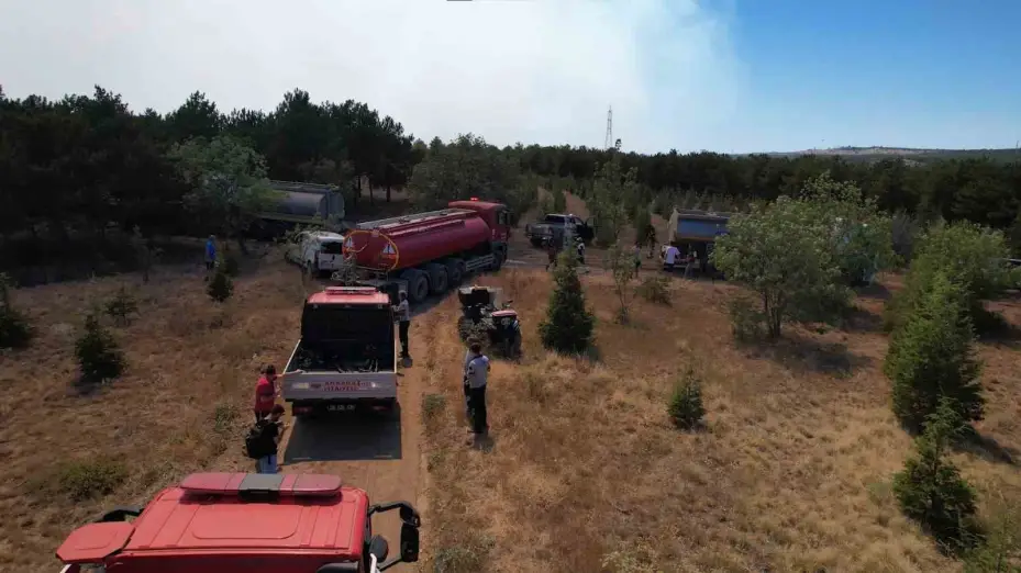 ODTÜ Ormanı’ndaki yangının tahribatı havadan görüntülendi