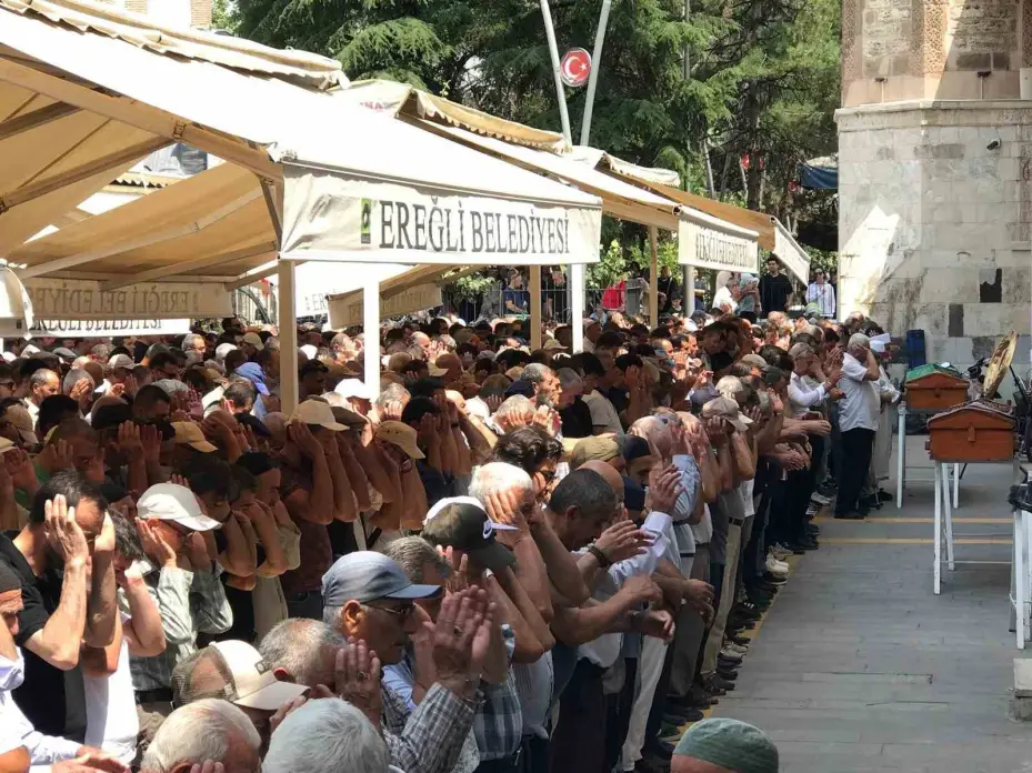 Konya’da kazada ölen motosiklet sürücüsü son yolculuğuna uğurlandı