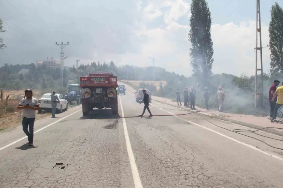 Beyşehir’de kampüs yakınlarındaki yangın korkuttu