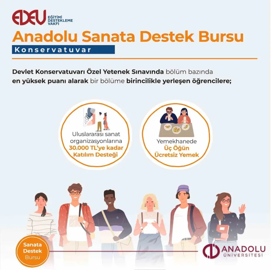 Anadolu Üniversitesi burslarıyla da öğrencinin yanında