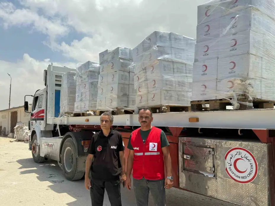 Gazze’ye 165 tırlık umut: Türk Kızılay’dan 3 bin ton gıda yardımı