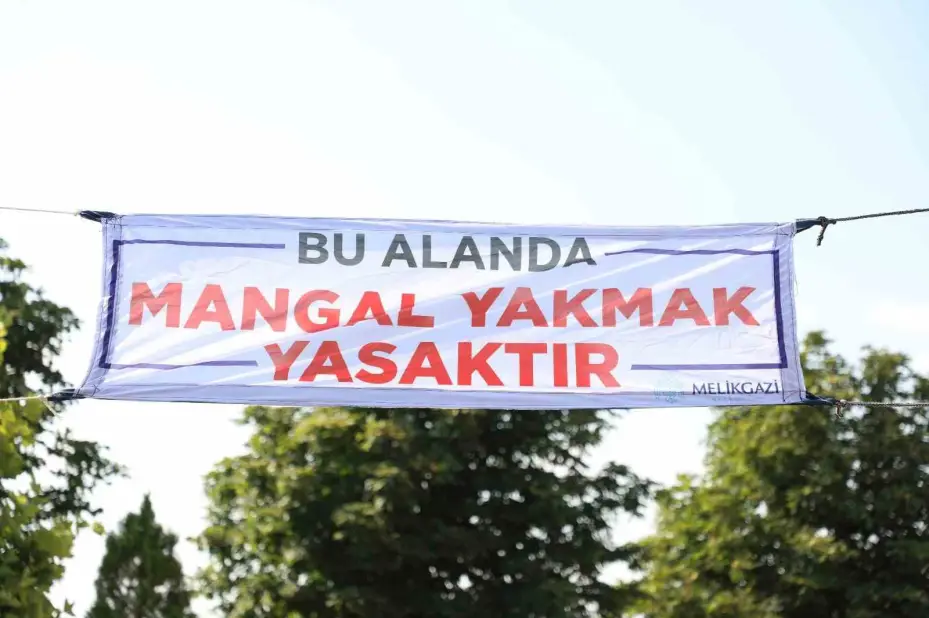 Melikgazi Belediyesi uyardı: Mesire alanlarında mangal, semaver yakmak yasak