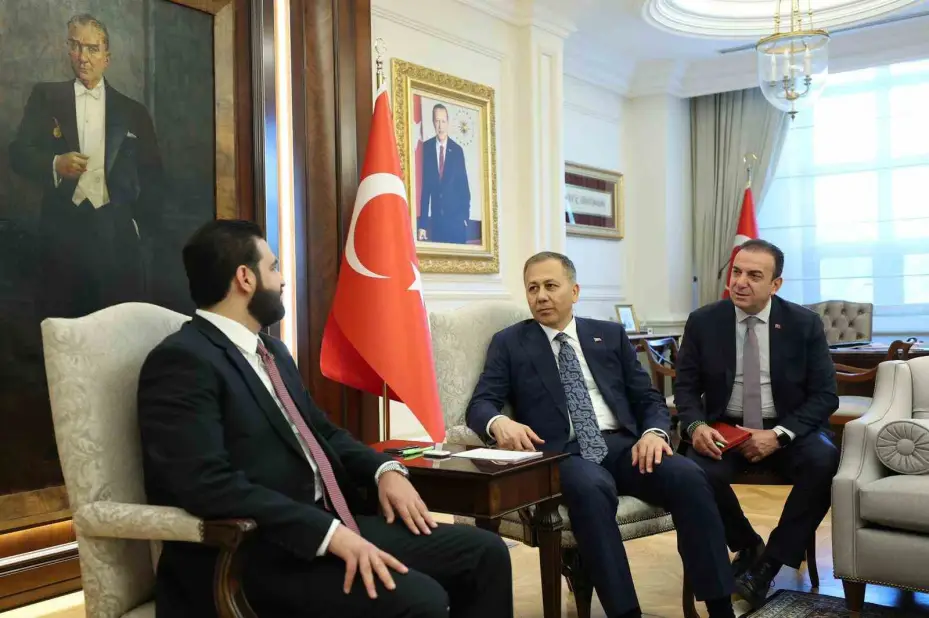 İçişleri Bakanı Yerlikaya, Suriyeli mevkidaşı Hattab ile görüştü