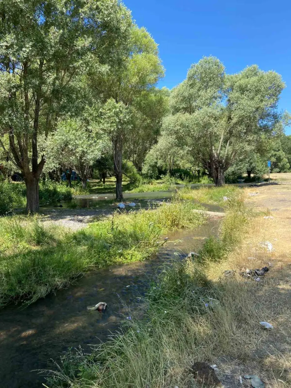 Piknikçiler, Kurtboğazı Barajı’na bağlanan dereleri çöplüğe çevirdi