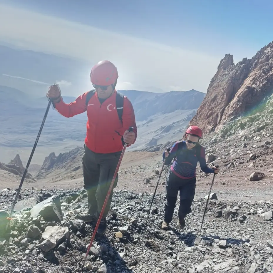 Erciyes’te zirve yolculuğu