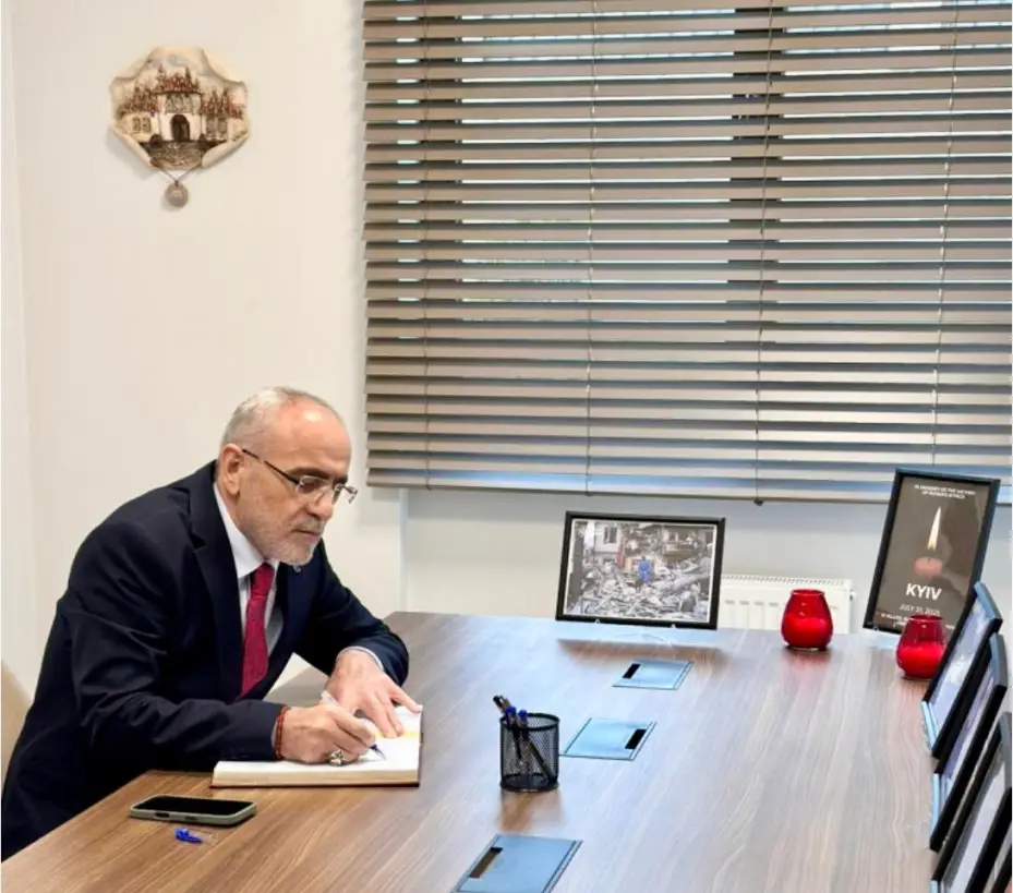 Cumhurbaşkanı Başdanışmanı Topçu, Ukrayna’nın Ankara Büyükelçisi Celal’i ziyaret etti
