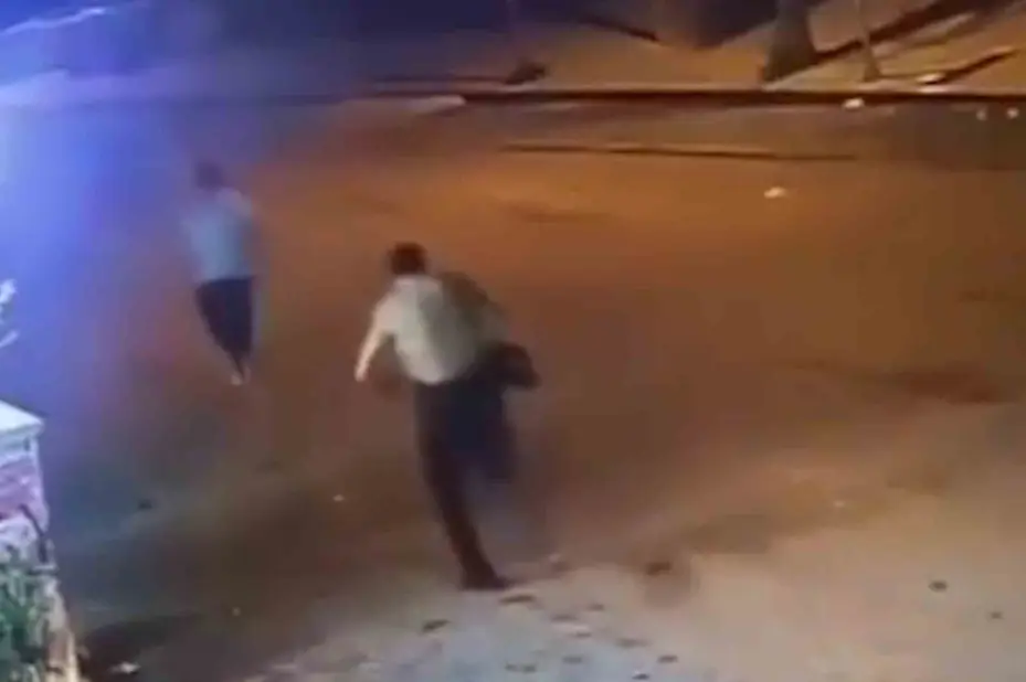 İki genç, bekçilerden böyle kaçtı