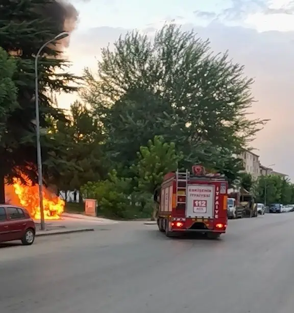 Tofaş’ın alev alev yandığı anlar kask kamerasında