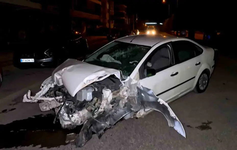 Kontrolden çıkan otomobil ağacı ve direği devirdi, sürücü kaçtı