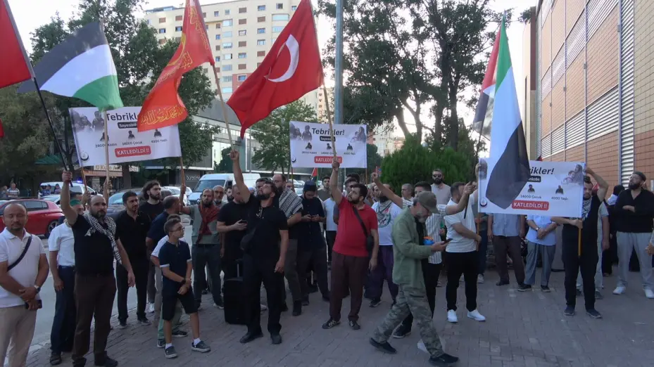 Konya’da İsrail protestosu