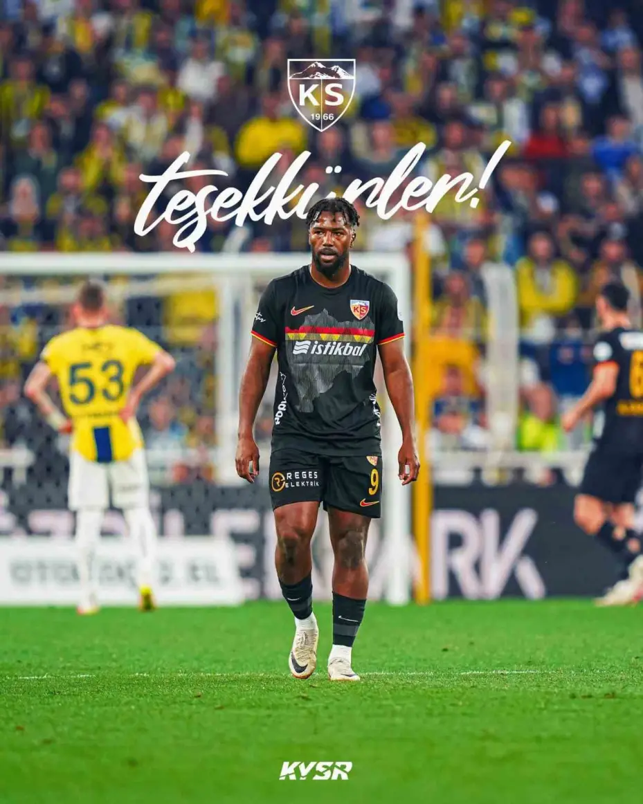 Kayserispor ayrılığı duyurdu: Nazon, İran kulübü Esteghlal takımına transfer oldu