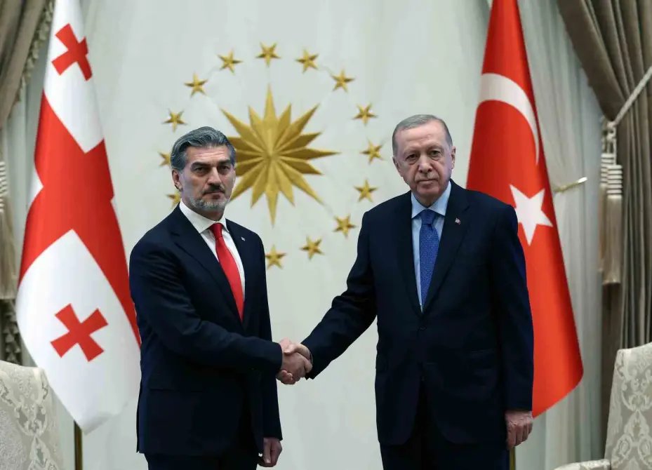 Cumhurbaşkanı Erdoğan, Gürcistan Cumhurbaşkanı Kavelashvili’yi  törenle karşıladı
