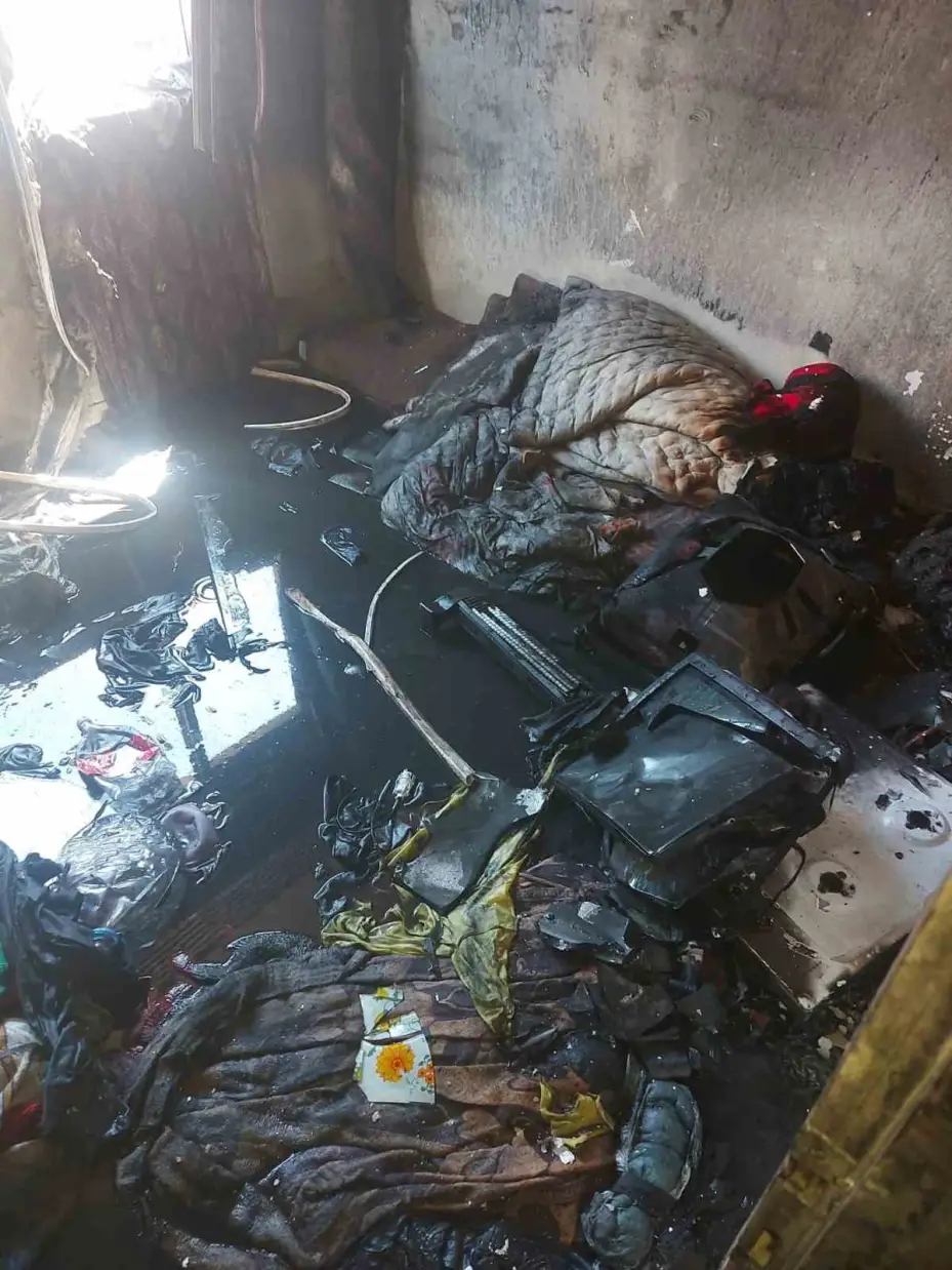 Ağustos sıcağında elektrik sobasından yangın çıktı