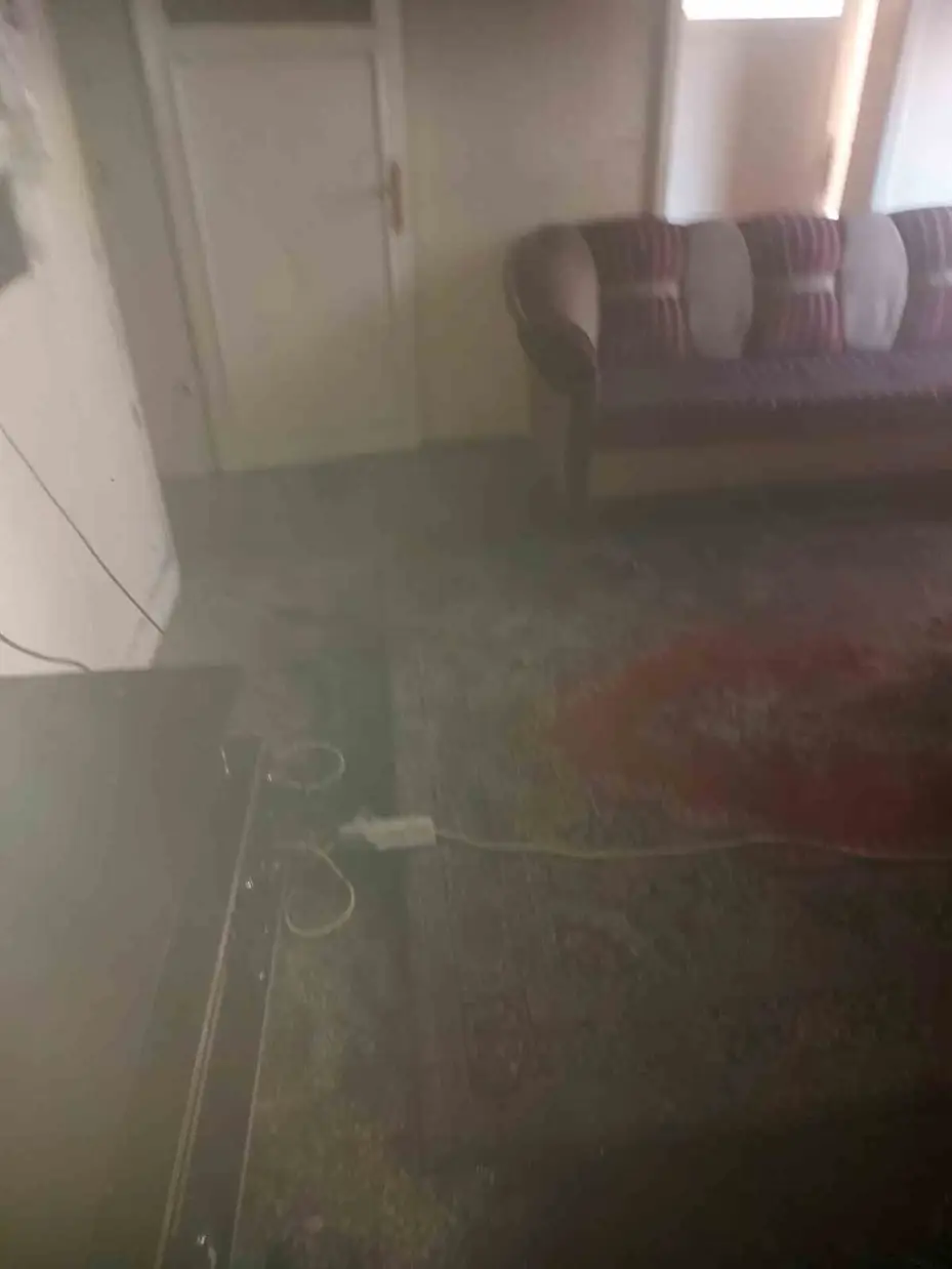 Ağustos sıcağında elektrik sobasından yangın çıktı