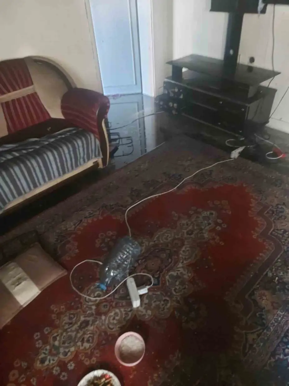 Ağustos sıcağında elektrik sobasından yangın çıktı