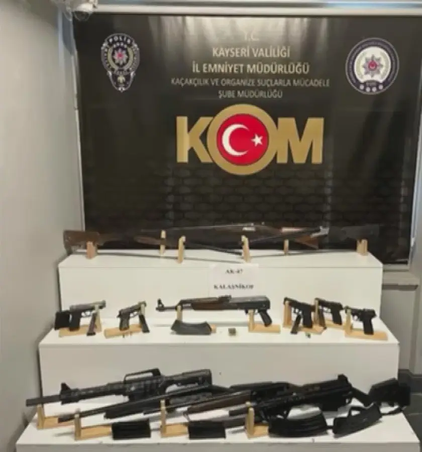 Kayseri’de silah kaçakçılarına operasyon: 5 gözaltı