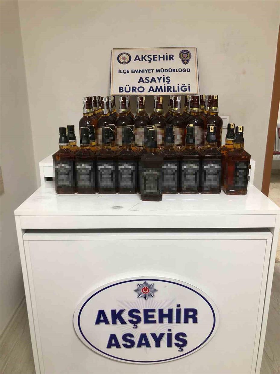 Akşehir’de kaçak içki operasyonu