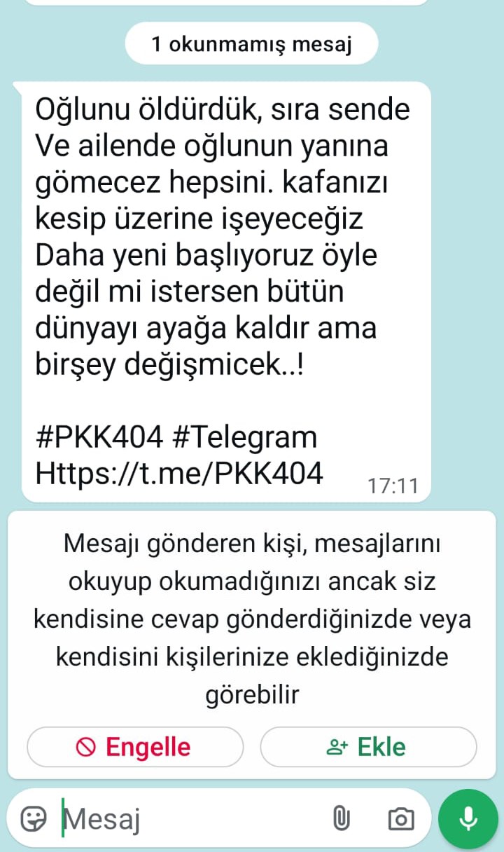 Bıçaklanarak öldürülen Hakan Çakır’ın ailesine ölüm tehdidi içeren mesajlar