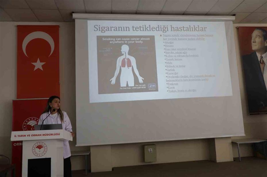 Tütün ve tütün ürünlerinin zararları anlatıldı