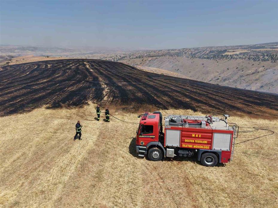 Kırıkkale’de örtü yangını
