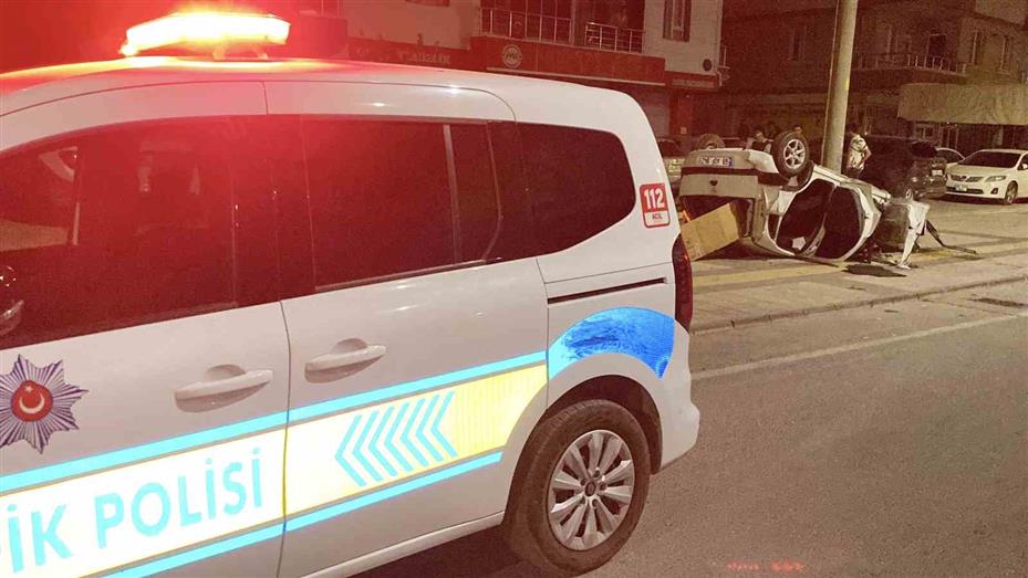 "Türk polisinden kaçılmaz" deyip defalarca kaçan sürücü kaza yaptı