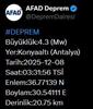 Antalya’da 4.3 büyüklüğünde deprem
