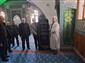 Tarihi Büğdüz Mahalle Camii’nin geleneksel motiflerle işlenen minber örtüsü yenilendi