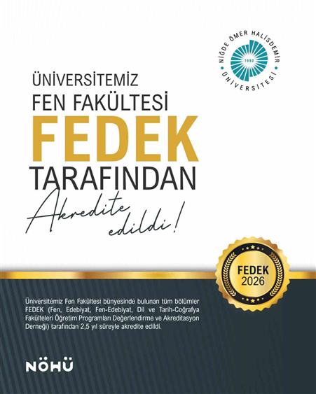 Niğde Ömer Halisdemir Üniversitesi Fen Fakültesi’ne FEDEK akreditasyonu