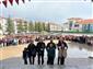Polis abilerini çoşku ve sevinçle karşıladılar