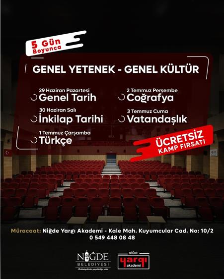 Niğde Belediyesi’nden KPSS adaylarına büyük destek