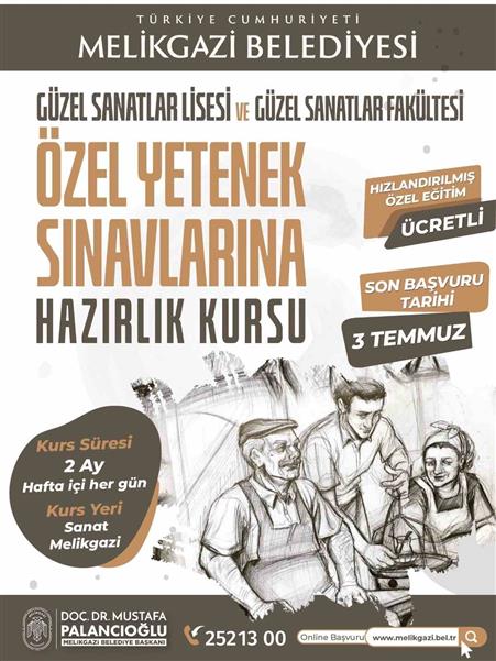 Melikgazi Belediyesi’nden geleceğin sanatçılarına büyük destek