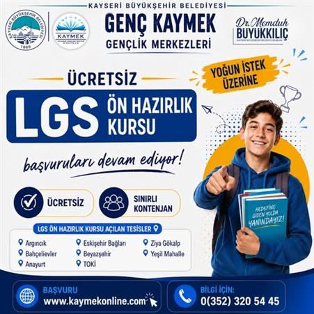 Büyükşehir’den gençlere TYT, LGS ve YDS kursları