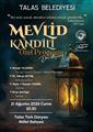 Talas’ta Mevlid Kandili özel programı