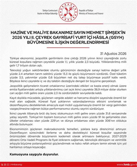 Bakan Şimşek: "Kayıt dışılıkla mücadele, güçlenen vergide adalet ve harcama disiplini sayesinde önemli bir mali alan sağladık"