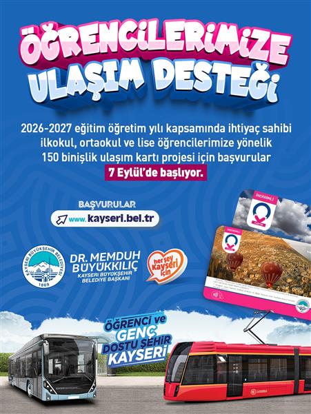 Öğrencilere ulaşım kartı başvuruları 7 Eylül’de başlıyor