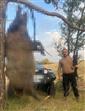 Akdağmadeni’nde yaklaşık yarım tonluk dev yaban domuzu öldürüldü